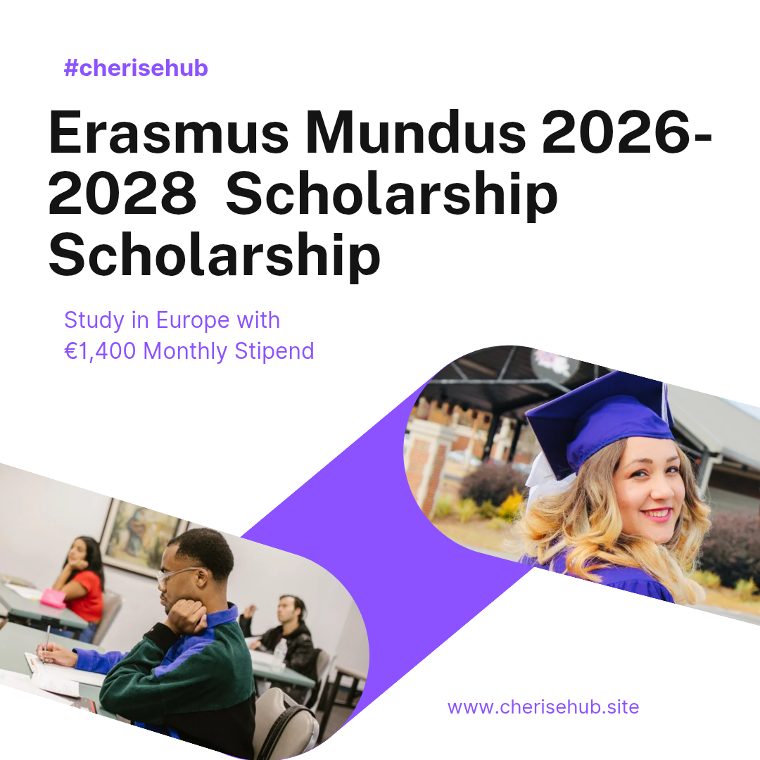 Erasmus Mundus 2026-2028  Scholarship: Study in Europe with €1,400 Monthly Stipend