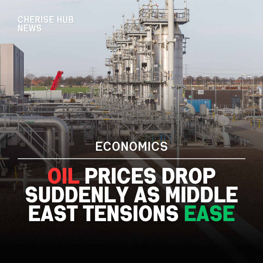 Oil Prices Drop Suddenly as Middle East Tensions Ease